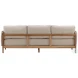 Milburn Beige Performance Fabric And Natural Outdoor Sofa