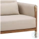 Milburn Beige Performance Fabric And Natural Outdoor Sofa