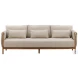 Milburn Beige Performance Fabric And Natural Outdoor Sofa
