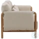 Milburn Beige Performance Fabric And Natural Outdoor Sofa