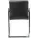 Failo Black Leather And Antique Black Metal Dining Chair
