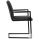 Failo Black Leather And Antique Black Metal Dining Chair