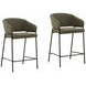 Cathey Olive Upholstered Counter Height Stool Set of 2