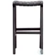 Dal Antique Black Backless Counter Height Stool