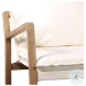 Gab Light Warm Wash And Off White Fabric Occasional Chair