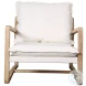 Gab Light Warm Wash And Off White Fabric Occasional Chair