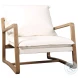 Gab Light Warm Wash And Off White Fabric Occasional Chair