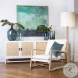 Gab Light Warm Wash And Off White Fabric Occasional Chair