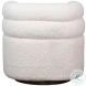 Jol Cream Fur Seating Swivel Chair