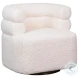 Jol Cream Fur Seating Swivel Chair