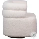 Jol Cream Fur Seating Swivel Chair