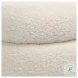 Jol Ivory Fur Seating Ottoman