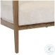 Branso Cream Fabric And Natural Oak Wood Occasional Chair