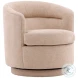 Laurett Grenoble Beige Swivel Chair