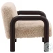 Johnso Sand And Dark Brown Occasional Chair