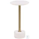 Rachae White And Antique Brass End Table