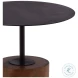 Arl Borwn And Black Side Table