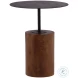 Arl Borwn And Black Side Table