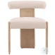 Gwynet Cream And Natural Dining Chair