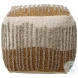 Eugen Dark Mustard And Beige Pouf
