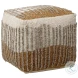 Eugen Dark Mustard And Beige Pouf