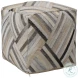 Edit Grey Brown And Natural Pouf
