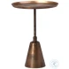 Sunbur Oil Brass 16" Side Table