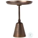 Sunbur Oil Brass 14" Side Table