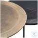 Azur Black And Antique Brass Nesting Tables Set of 2