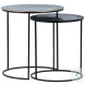 Azur Black And Antique Brass Nesting Tables Set of 2