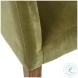 Hue Olive Green Fabric And Brown Wood Dining Chair