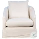 Laur Natural White Swivel Chair