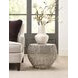 Hidden Treasures Nickel Oval Accent Table