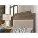 Engels Brown and Beige Upholstered Queen Panel Bed with Nailhead Trim