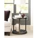 Ala Carte Earthtone Round Glass Top End Table