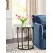 Cartwright Gold Round Glass Top Accent Table
