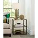 Cleo Brown Square Glass Top End Table