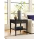 Venue Black Rectangular End Table with 1 Drawer