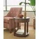 Foster Medium Stain Round Glass Top End Table
