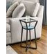 Hidden Treasures Carroll Gray Square Glass Top Accent Table