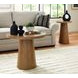 Hidden Treasures Pod Light Stain Round Accent Table