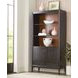 Hidden Treasures Victor Dark Stain 2 Door Bookcase Cabinet with LED