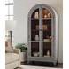 Hidden Treasures Gray and Brown Arched Display Cabinet with LED
