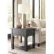 Lillith Dark Stain Rectangular End Table
