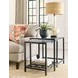Mackintosh Brown and Gray Rectangular Glass Top Nesting End Tables