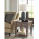 Maribelle Dark Stain Square Drawer End Table