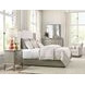Sharon Gray and Cream Upholstered Queen Panel Bed