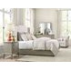 Sharon Gray and Cream Upholstered King Panel Bed