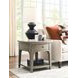 Avery Gray Rectangular End Table with 1 Drawer
