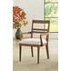 Monogram Walnut Clubhouse Cream Upholstered Arm Chair